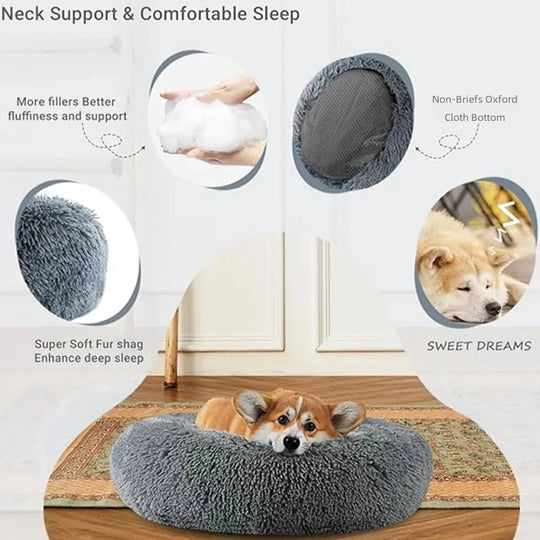 40-90cm 6 Sizes Round Pet Bed for Large Dog Bed