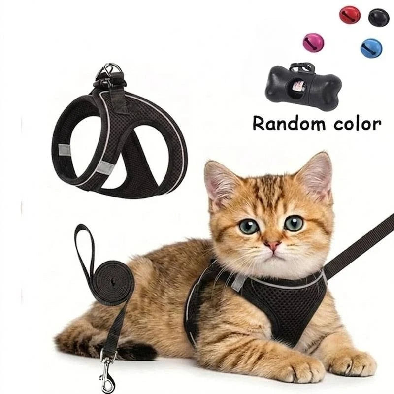 2pcs Universal harness and leash set for cats and dogs. Harness. Leash. Cat and dog puppy collars. Chest harness.