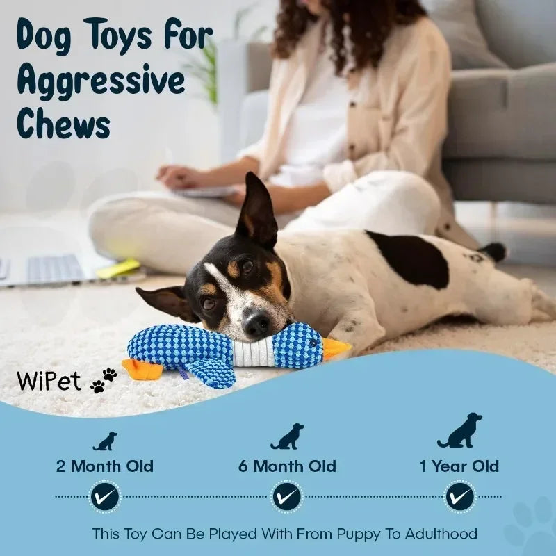 Chew Toy Bite Resistant Teeth Cleaning Interactive Stuffed Molar Pet Play Toys