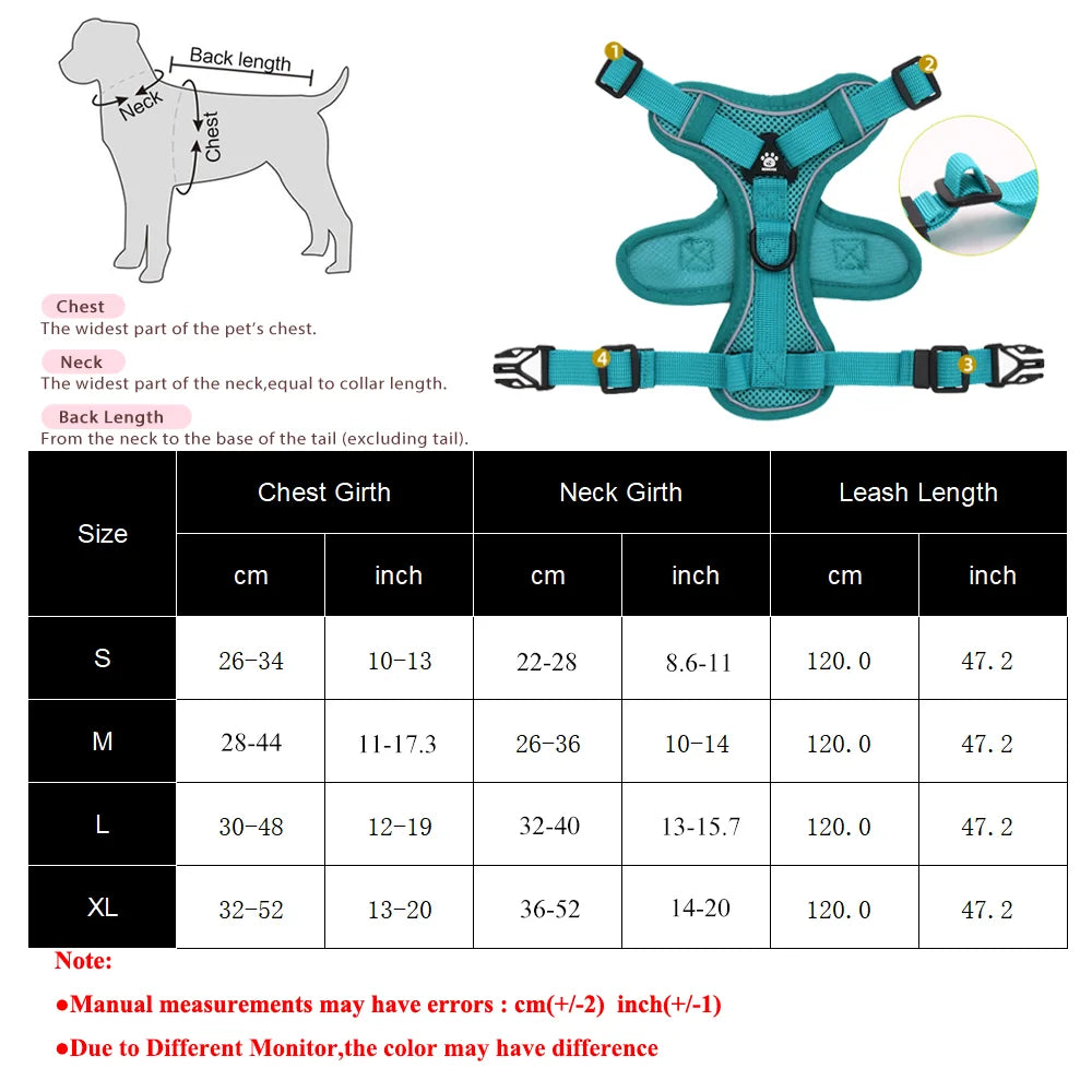 Breathable Cat Harness Leash for Small Medium Dogs Cats