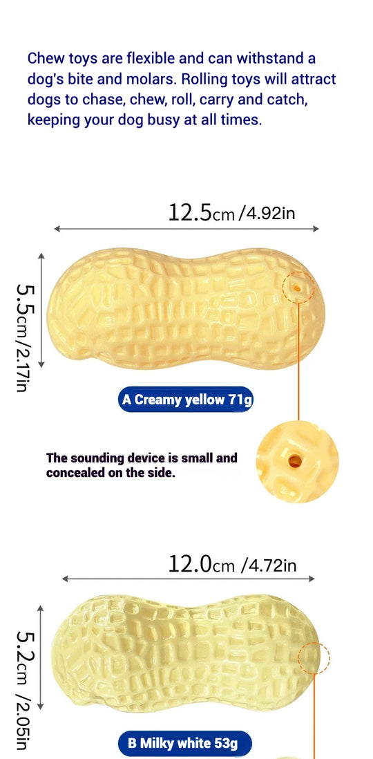 Pet Toys TPR Simulation Peanut Sound Toy