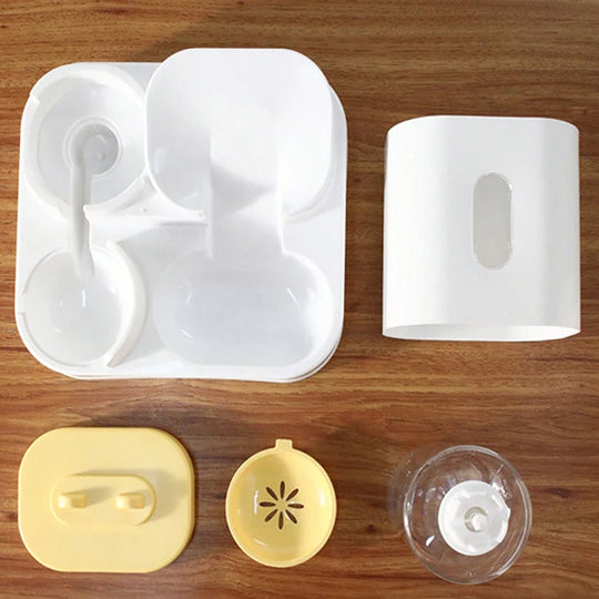 Dog Cat Standing rabbit ear feeder Water feeder Pet food set