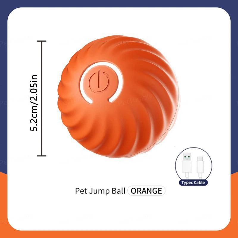 Electronic Interactive Pet Toy Moving Ball USB Automatic Moving Bouncing for Puppy