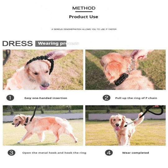 Dog Leash for Efective Training and Comfortable Walking Strong and Durable Braid Suitable for Large Dogs Dog Training Leash