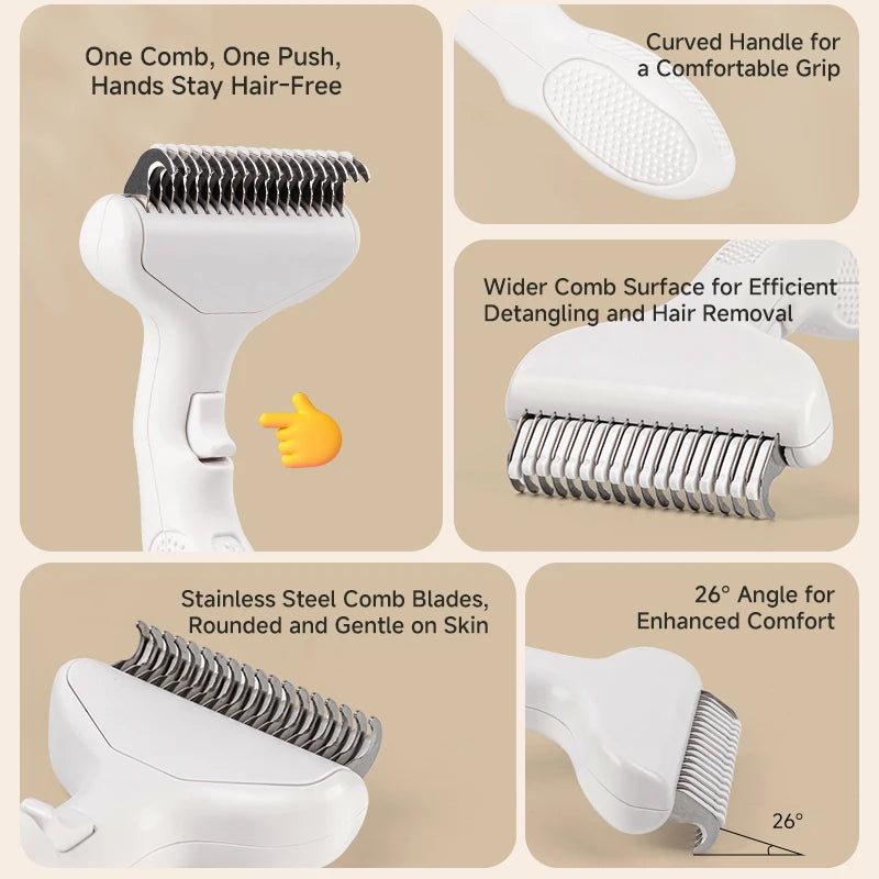 Pet Knot Comb, Cat and Dog Grooming Brush, Long and Short Haired Pet Skin Friendly Hair Removal Tool