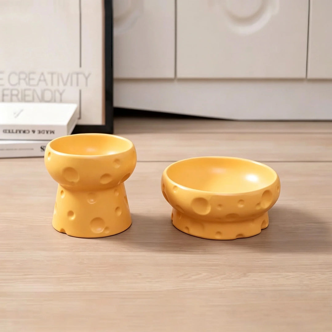 Pet Ceramic Bowl - Nordic High-Legged Ceramic Cat Food Bowl - Snack Tray - Specifically Designed for Kittens and Puppies
