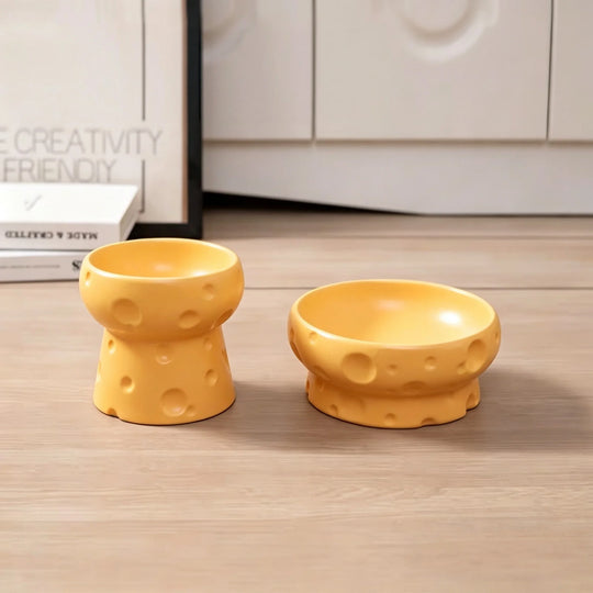 Pet Ceramic Bowl - Nordic High-Legged Ceramic Cat Food Bowl - Snack Tray - Specifically Designed for Kittens and Puppies