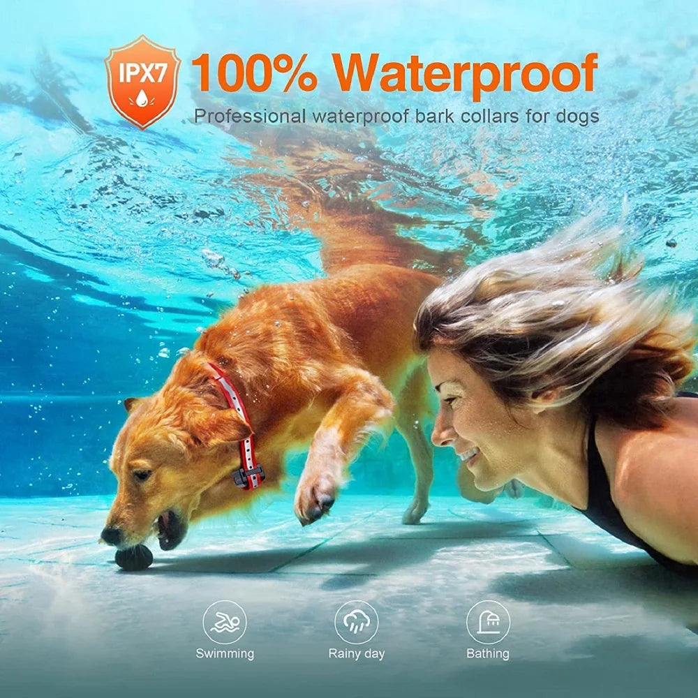 Dog Training Collar, Universal Dog Bark Collar, Waterproof Rechargeable