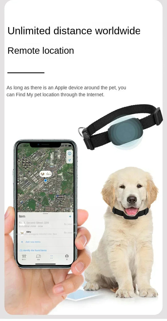 Pet Bluetooth GPS Tracker Dog Mini Tracking Movement Alert Collars Anti Lost Tracker for Cats and Puppies Remote Global Locator