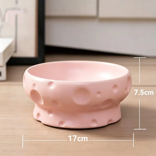 Pet Ceramic Bowl - Nordic High-Legged Ceramic Cat Food Bowl - Snack Tray - Specifically Designed for Kittens and Puppies