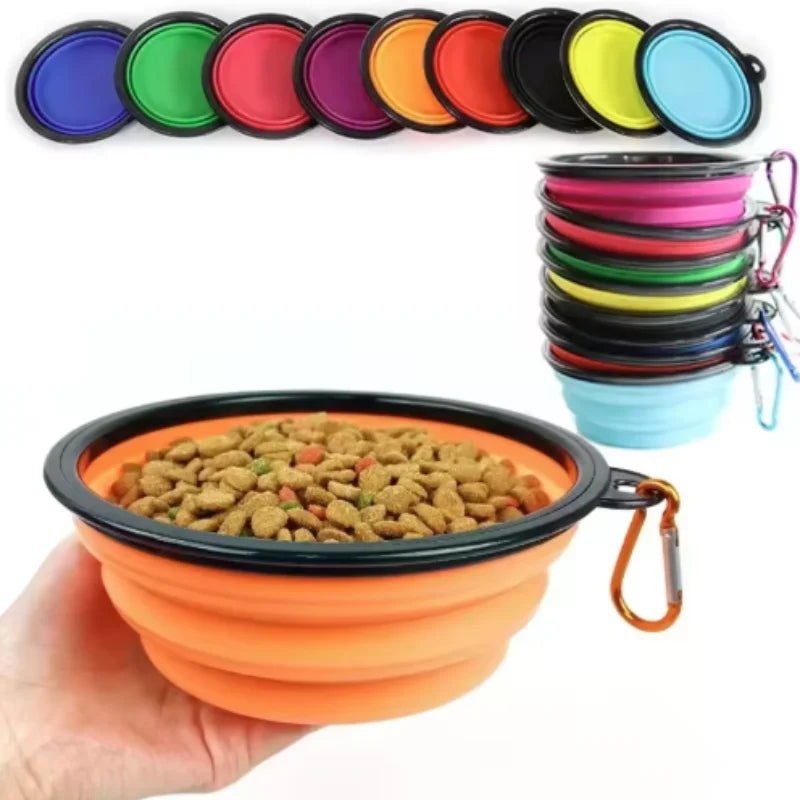 Durable TPR Portable Pet Food Bowl for Cats And Dogs Silicone
