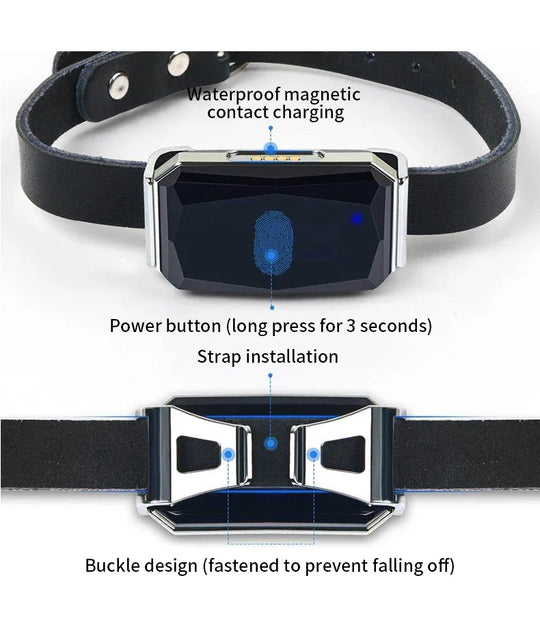 Pet Collar Mini GPS Tracker, GSM Wifi LBS Anti-lost Tracker Pet Location Collar IP67 Waterproof for Pet Dog Cat Sheep Tracking