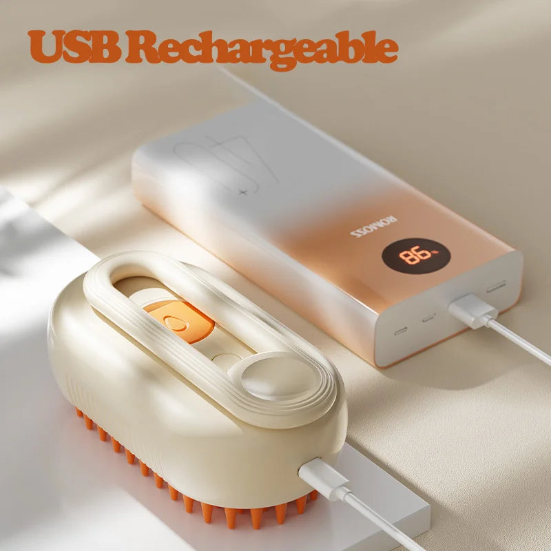 Pet Cat Grooming Comb with Electric Spray Water Steam