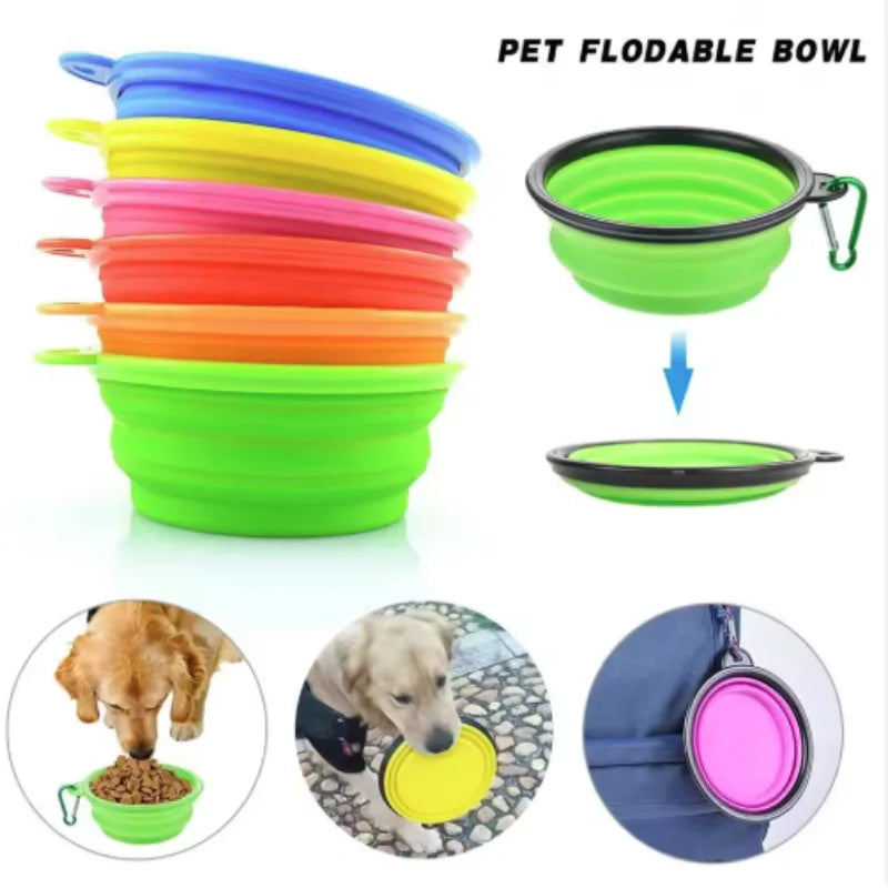 Durable TPR Portable Pet Food Bowl for Cats And Dogs Silicone