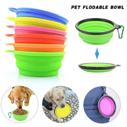 Durable TPR Portable Pet Food Bowl for Cats And Dogs Silicone