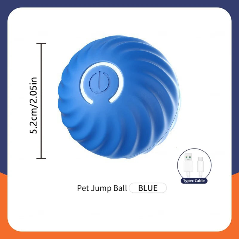 Electronic Interactive Pet Toy Moving Ball USB Automatic Moving Bouncing for Puppy