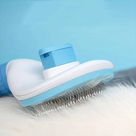 Cat & Dog Dehairing Brush with One-Touch Mechanism