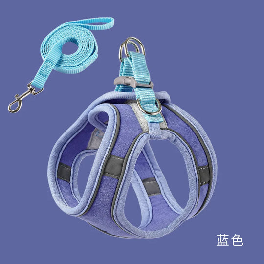 Cute Cat Harness with Leash,  Reflective at Night, Pet Walking Leash