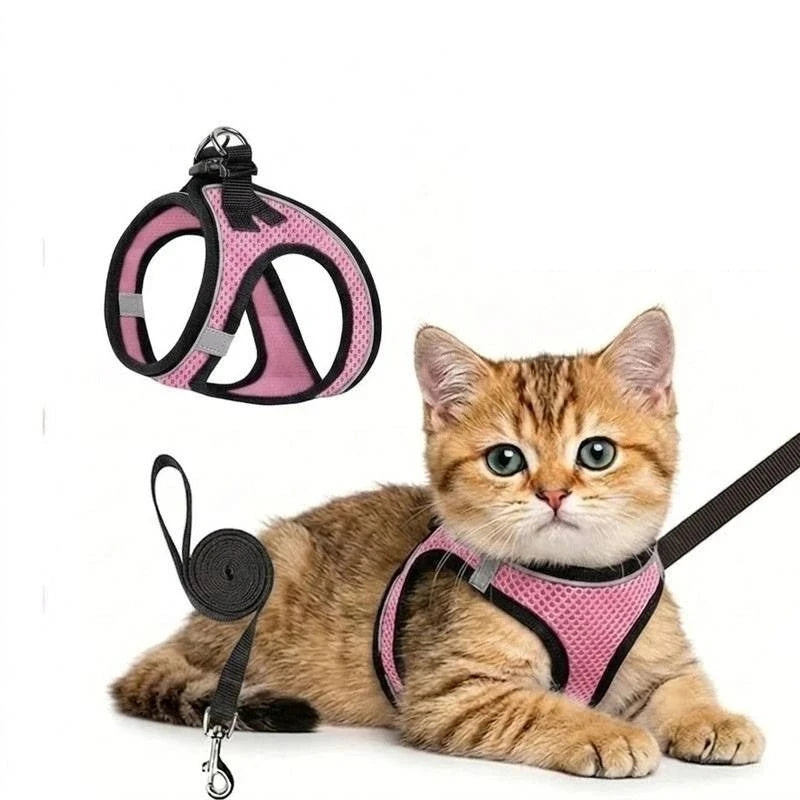 2pcs Universal harness and leash set for cats and dogs. Harness. Leash. Cat and dog puppy collars. Chest harness.
