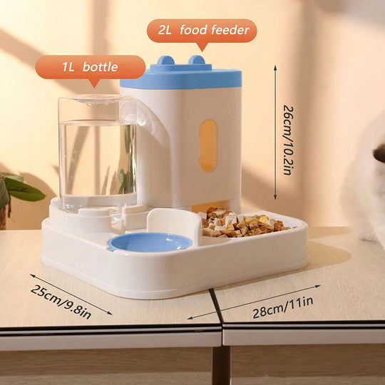 Dog Cat Standing rabbit ear feeder Water feeder Pet food set
