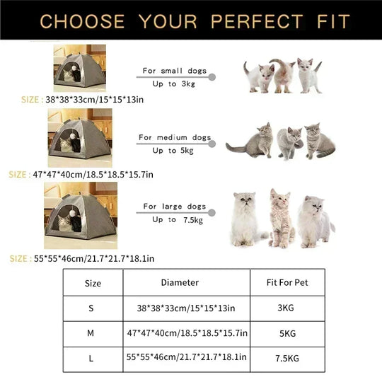Pet Tent Bed Removable Cat Sofa