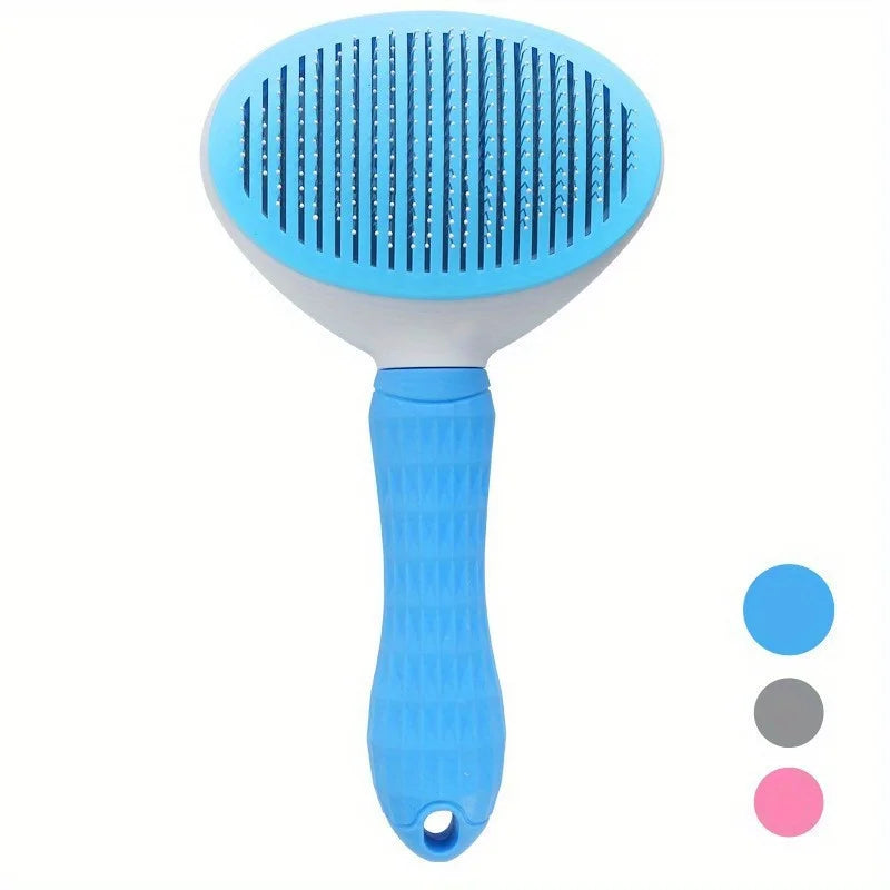 Pet Dog Brush; Cat Brush; One-Button Pet Hair Removal Brush