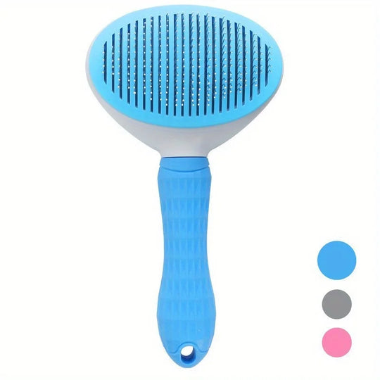 Pet Dog Brush; Cat Brush; One-Button Pet Hair Removal Brush