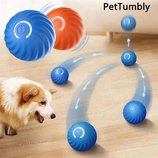 Electronic Interactive Pet Toy Moving Ball USB Automatic Moving Bouncing for Puppy