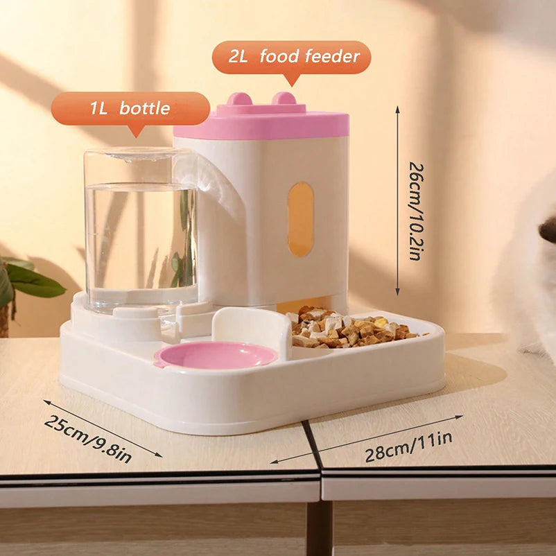 Dog Cat Standing rabbit ear feeder Water feeder Pet food set