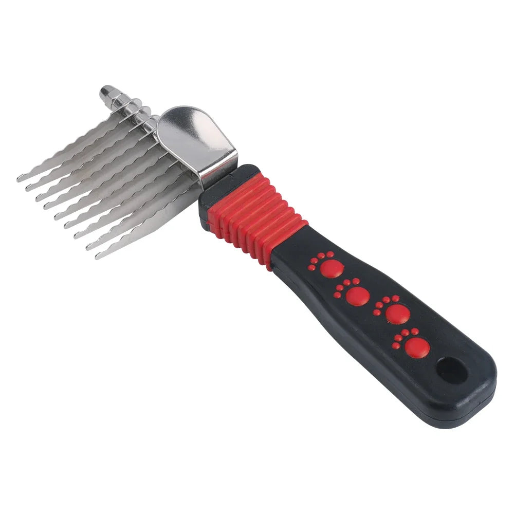 1Pcs Pet Undercoat Hair Dog Grooming Brush Dematting Fur Rake Comb Brush Tool Dog and Cat Comb for Detangling Matted or Knotted
