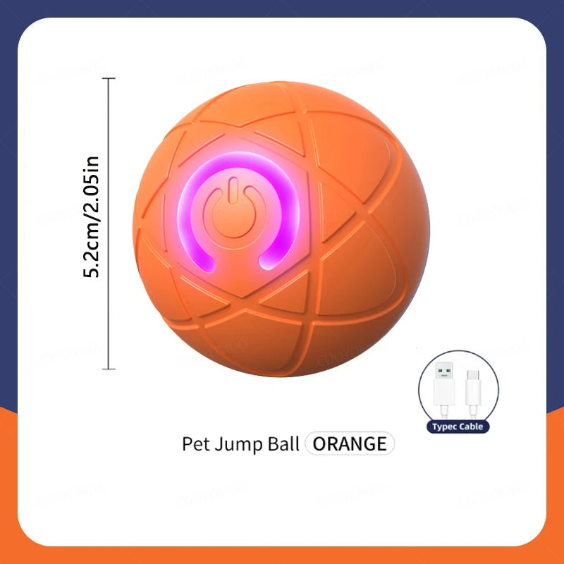 Electronic Interactive Pet Toy Moving Ball USB Automatic Moving Bouncing for Puppy