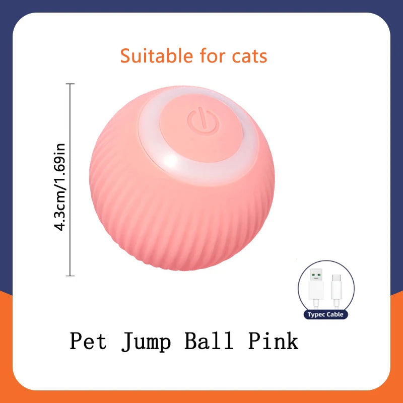 Electronic Interactive Pet Toy Moving Ball USB Automatic Moving Bouncing for Puppy