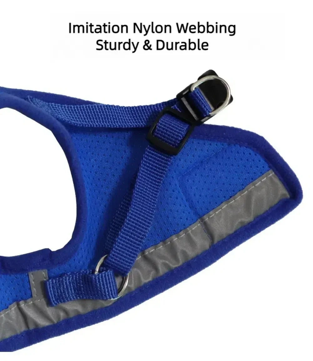 Cat Harness Lead Leash Set Adjustable Reflective Escape Proof Pet