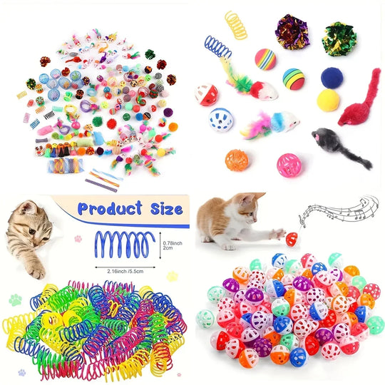 56pcs/28pcs/14pcs Cat Toys Mixed Pack