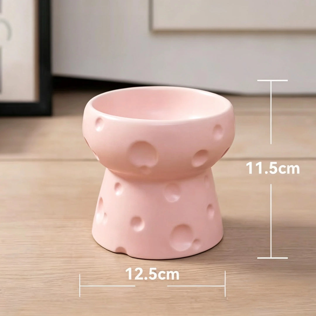Pet Ceramic Bowl - Nordic High-Legged Ceramic Cat Food Bowl - Snack Tray - Specifically Designed for Kittens and Puppies