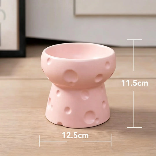 Pet Ceramic Bowl - Nordic High-Legged Ceramic Cat Food Bowl - Snack Tray - Specifically Designed for Kittens and Puppies