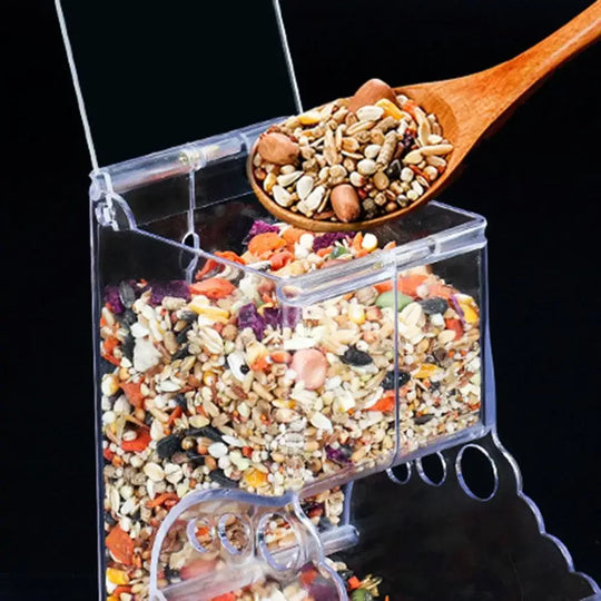 Pet Hamster Rabbit Squirrel Food Dispenser Feeder Plastic