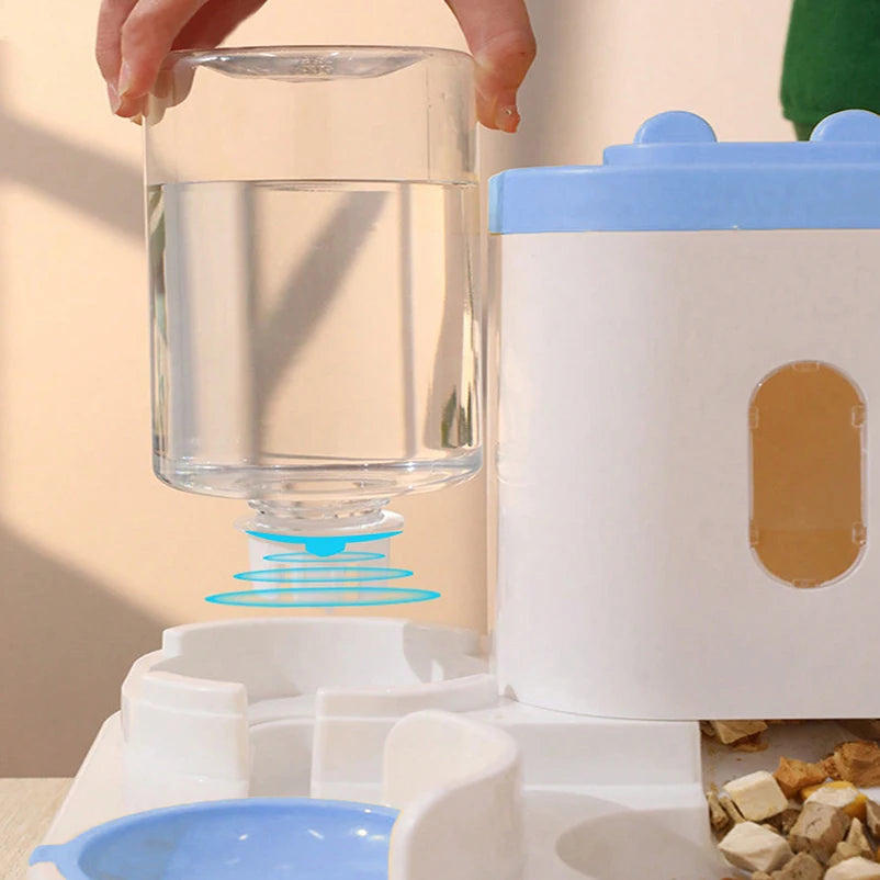 Dog Cat Standing rabbit ear feeder Water feeder Pet food set