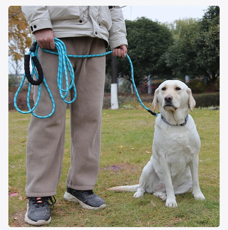 Long Dogs Training Leash for Walking Heavy Duty Nylon Leash for Agility Training