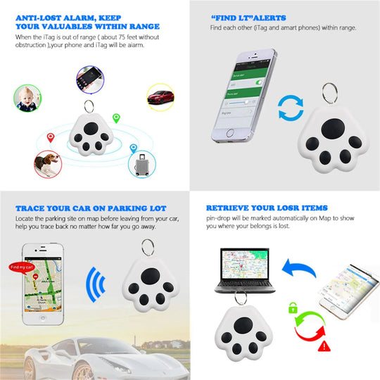Pet Smart GPS Tracker Mini Anti-Lost Waterproof Bluetooth Locator
