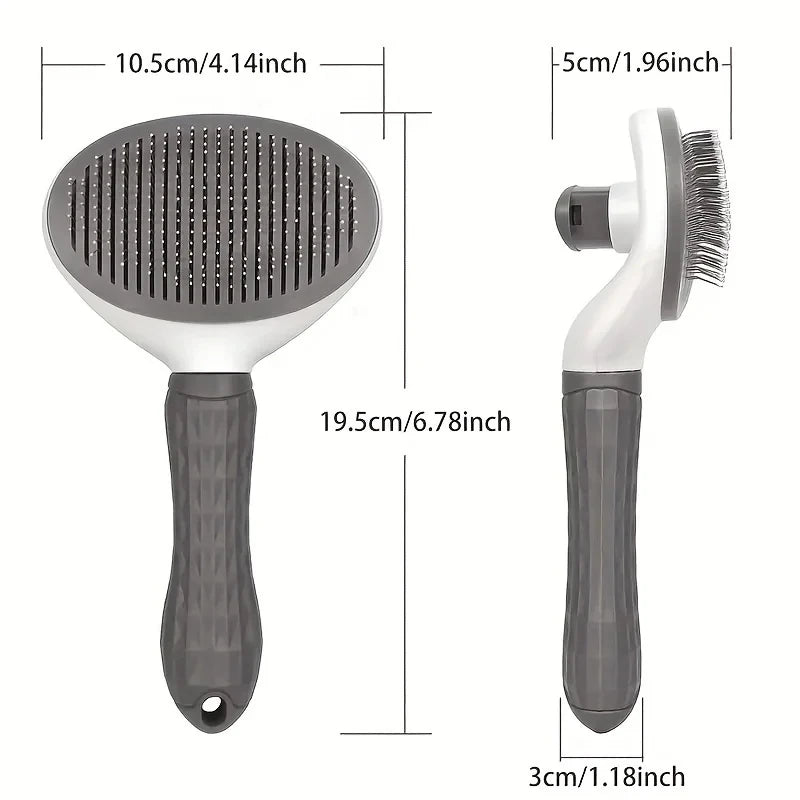 Pet Dog Brush; Cat Brush; One-Button Pet Hair Removal Brush