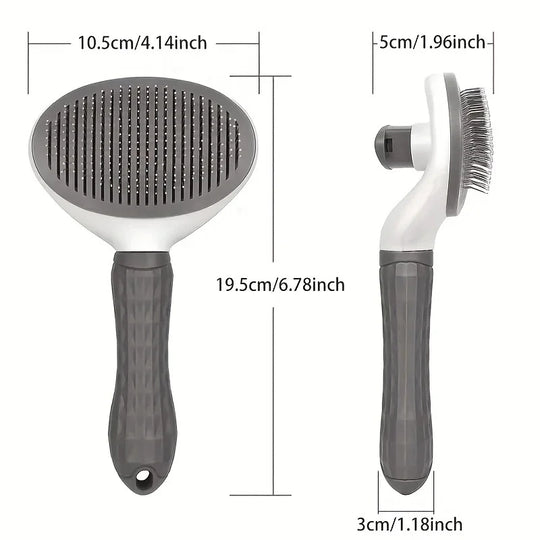 Pet Dog Brush; Cat Brush; One-Button Pet Hair Removal Brush