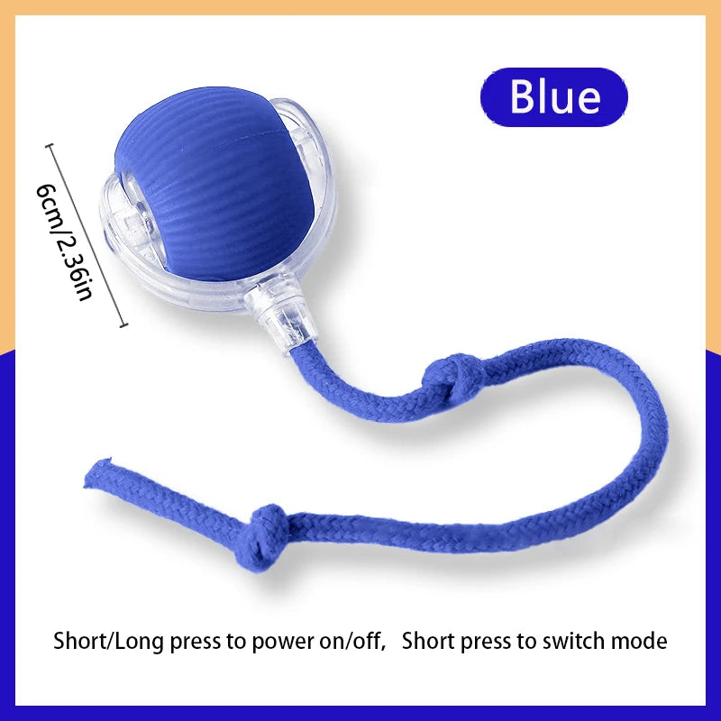 Electronic Interactive Pet Toy Moving Ball USB Automatic Moving Bouncing for Puppy
