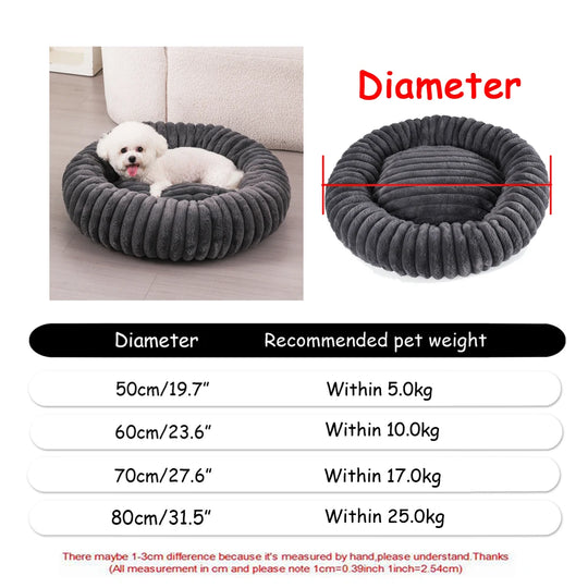 40-90cm 6 Sizes Round Pet Bed for Large Dog Bed