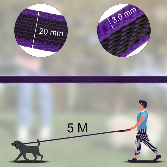 Medium Small Long Dog Leash Latex Silk Easy and Convenient Training