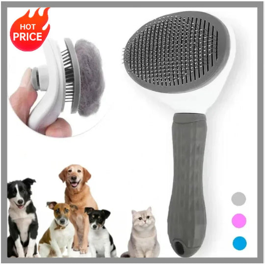 Pet Dog Brush Cat Comb Self Cleaning Pet Hair Remover Brush For Dogs Cats Grooming Tools Pets Dematting Comb Dogs Accessories