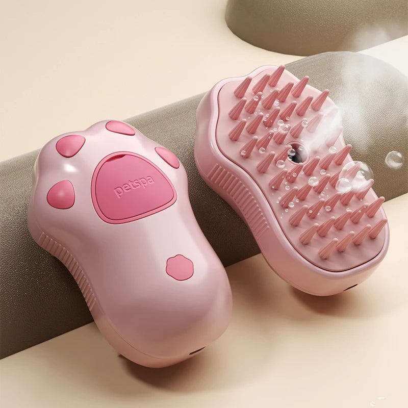 Steamy Pet Dog Brush Cat Steam Brush Electric Spray