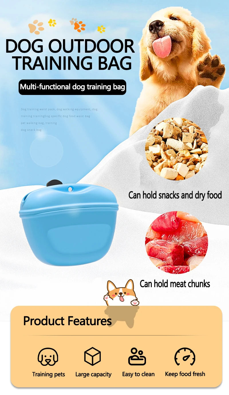 Pet Feeding Bag Outdoor Training Dog Food pocket portable Silicone