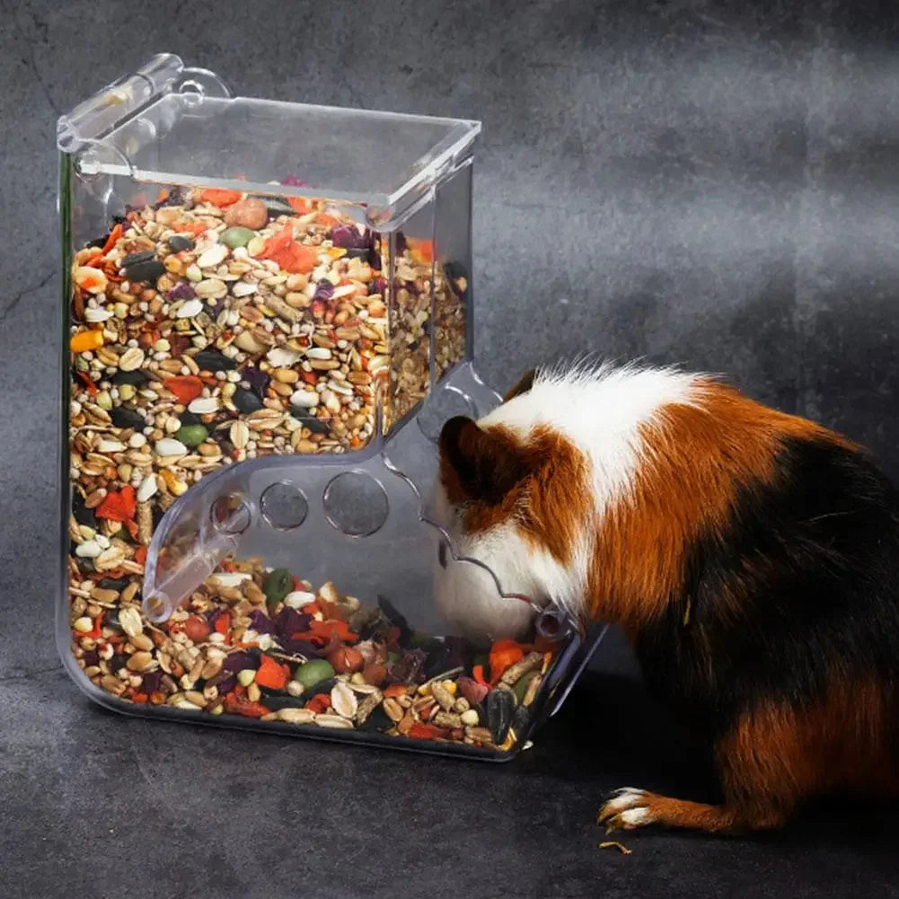 Pet Hamster Rabbit Squirrel Food Dispenser Feeder Plastic