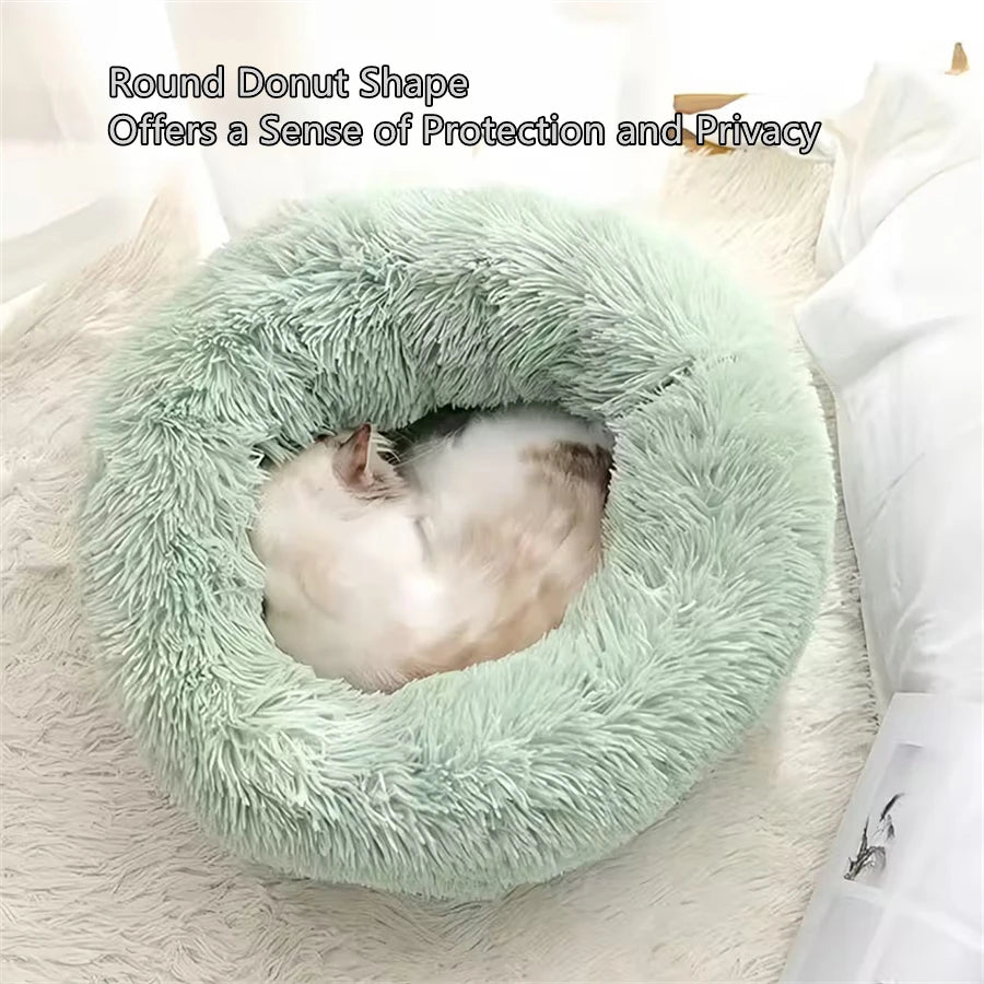 Soft Pet Cat Bed Pad Plush Warm Faux Fur D